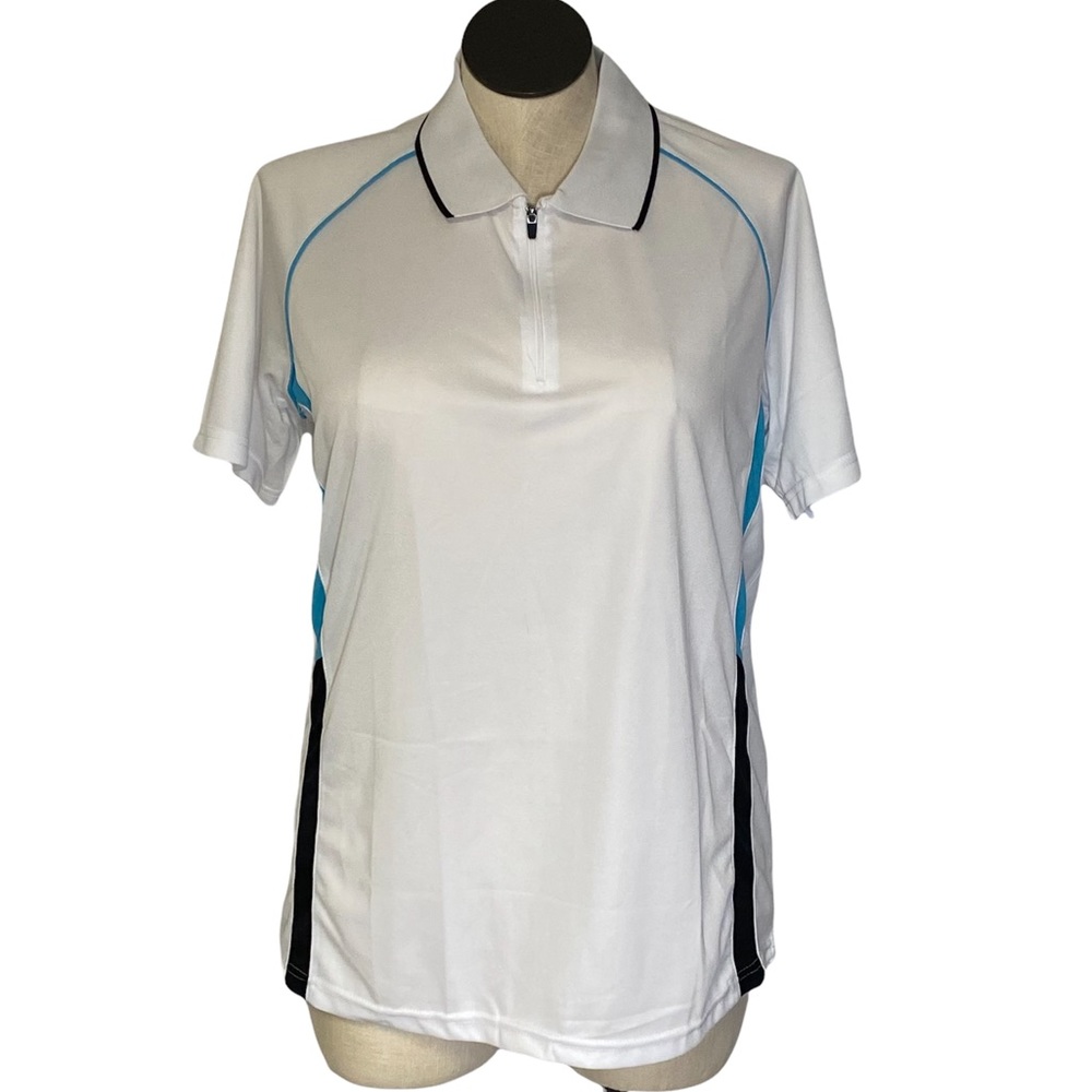 DoublJu collared short sleeve tennis golf pull on shirt women’s 2X